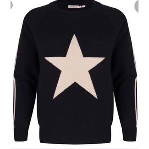 ESQUALO Black Star Women Sweater/Excellent Size M